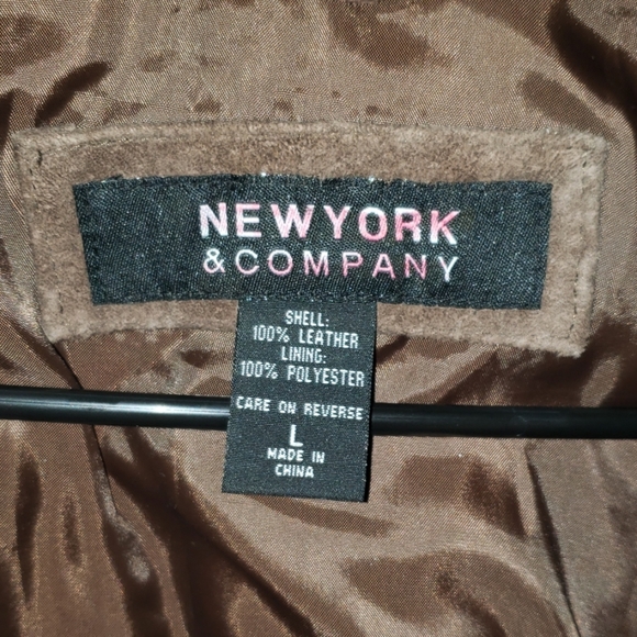 Cute New York & Company Brand Suede/Leather Coat! (Large) - Picture 6 of 6